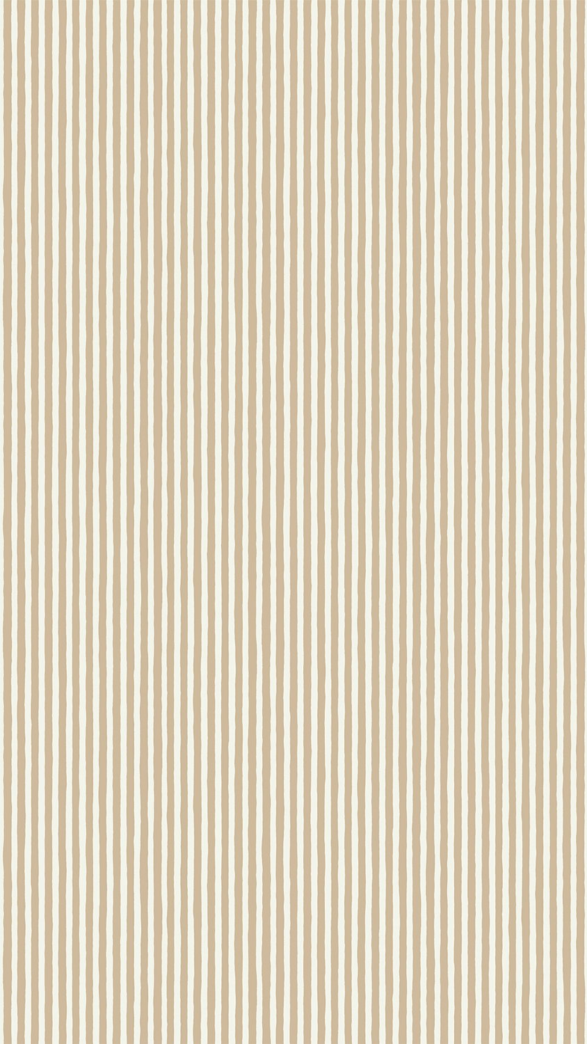 Tapete Hand Painted Stripe - Stepping Stone/ Skirting White