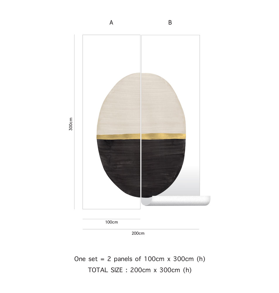 Wandbild Totem - Ivory