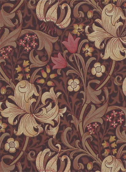 Tapete Golden Lily - Fig/ Burnt Orange