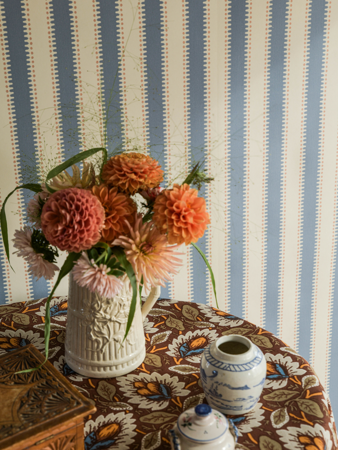 Tapete Jagged Stripe - Sky Blue