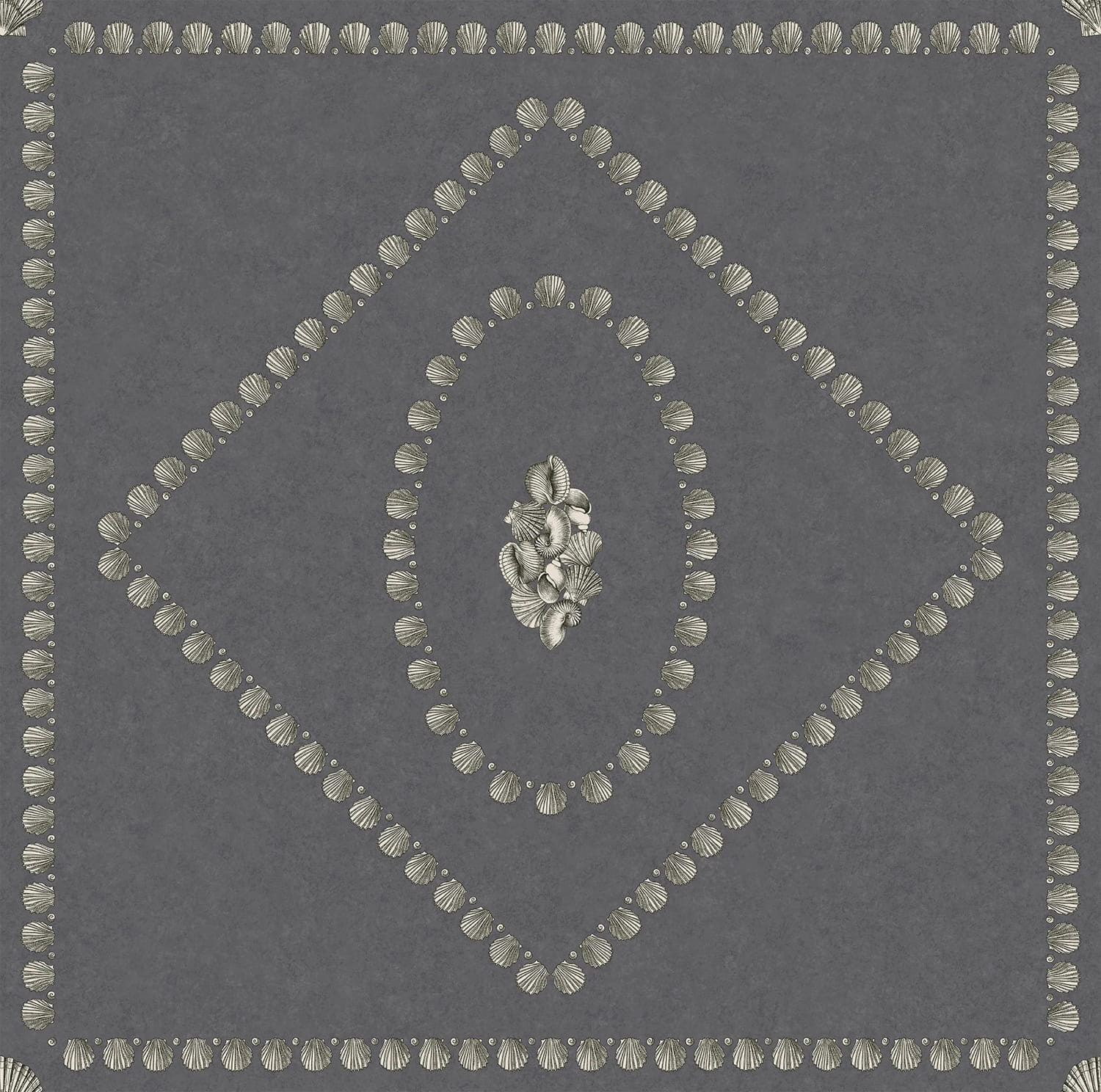 Tapete Conchiglie - Soft Gold on Charcoal
