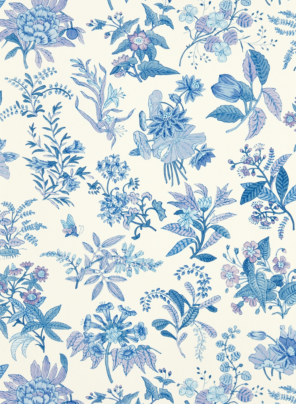Tapete Woodland Floral - Lapis/ Amethyst/ Pearl