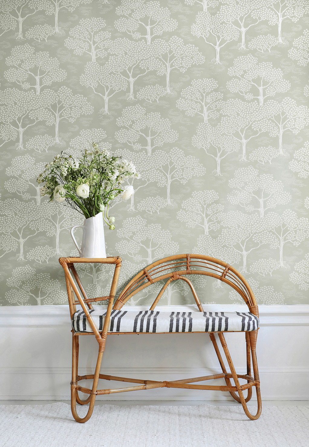 Tapete Woodland Notes - Sage Green