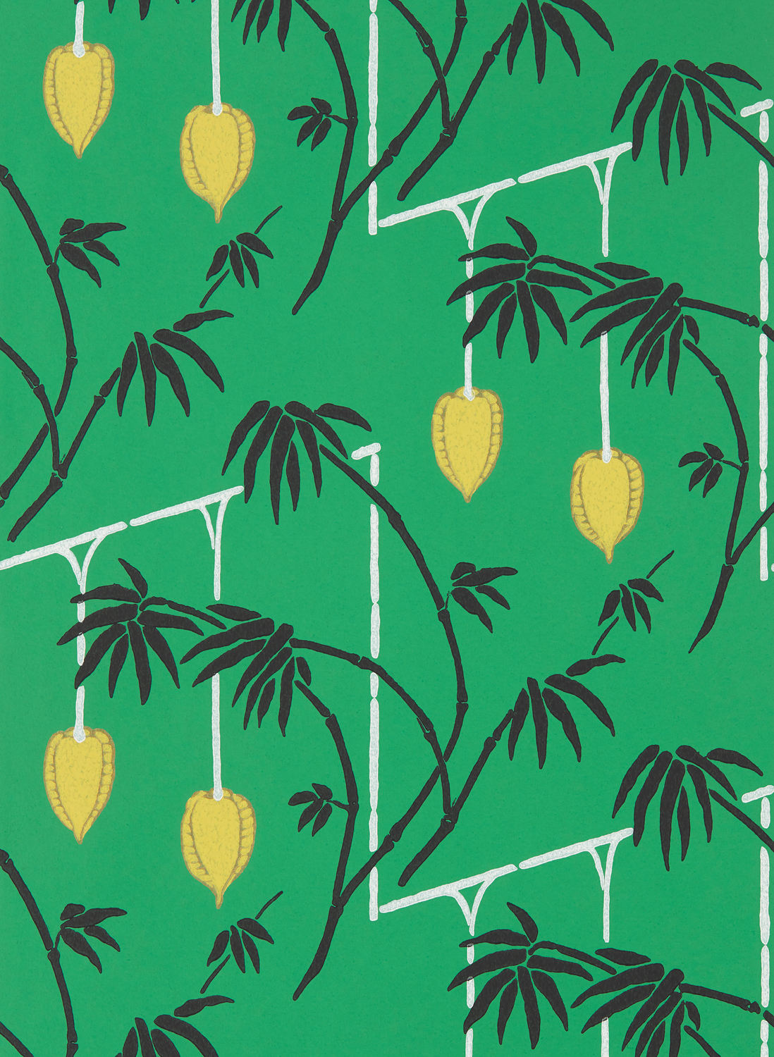 Tapete Kimiko - Bottle Green/ Chartreuse