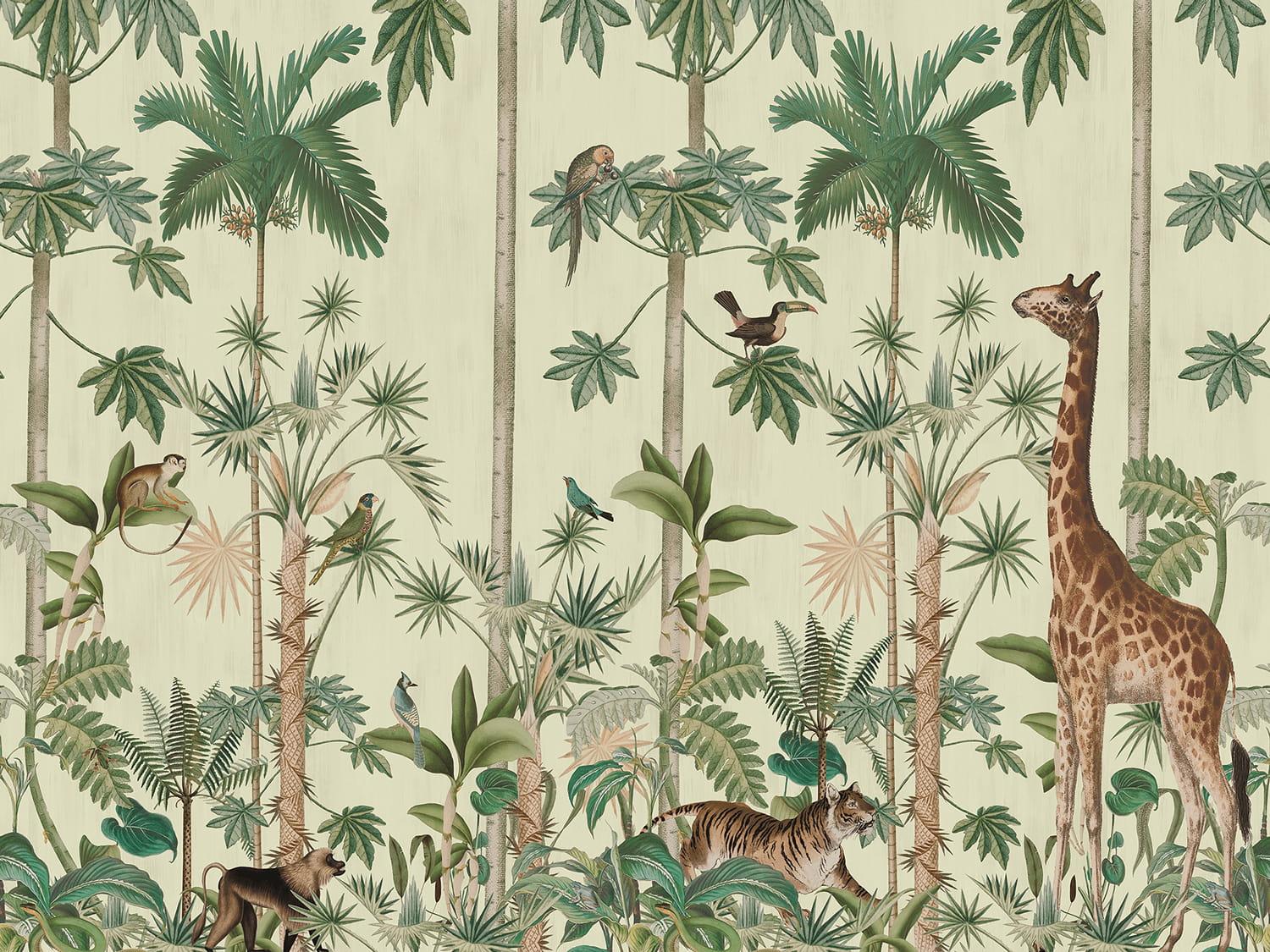 Wandbild Giraffes Stroll - Sunny