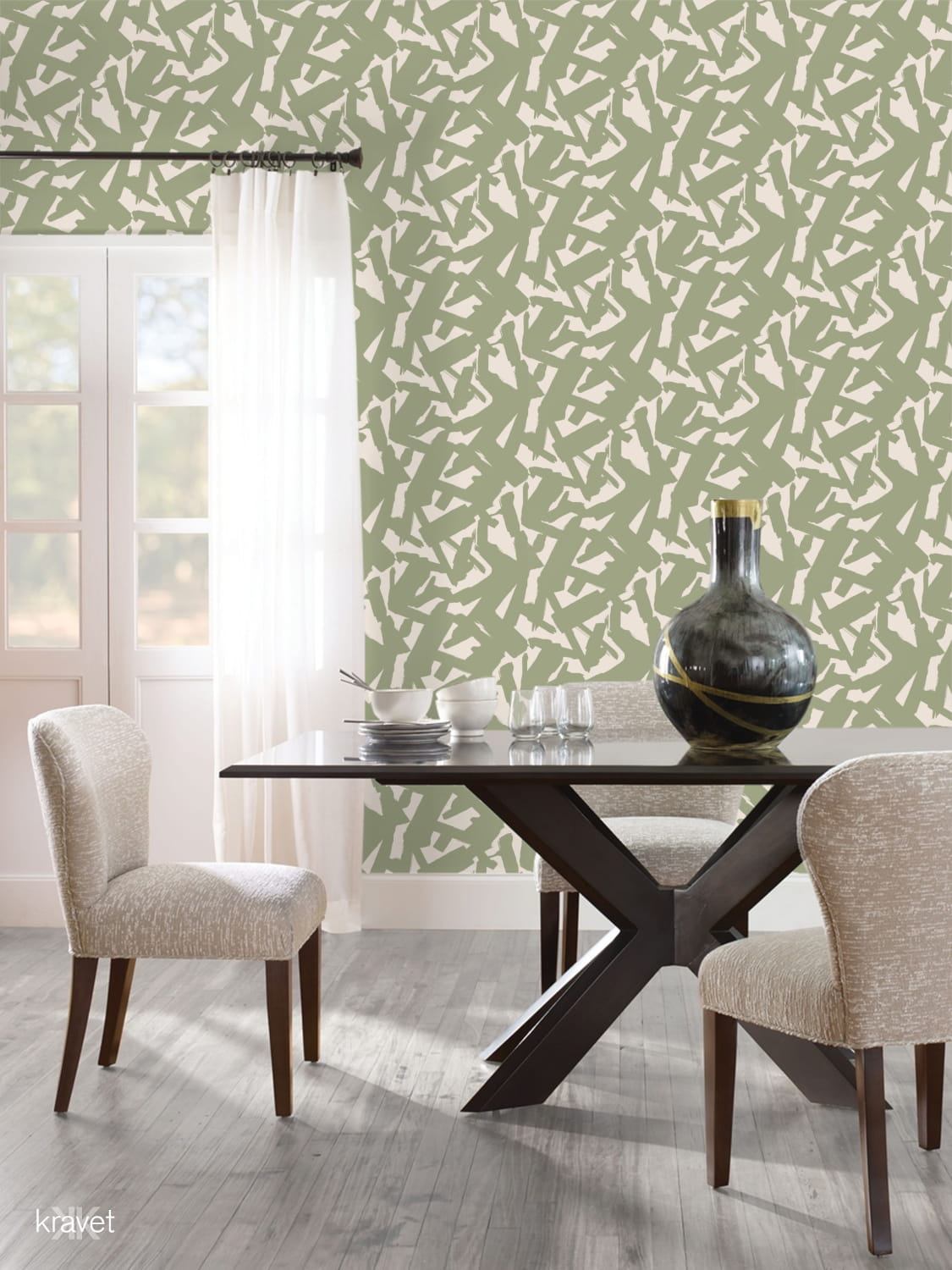 Tapete Bold Lines - Leaf
