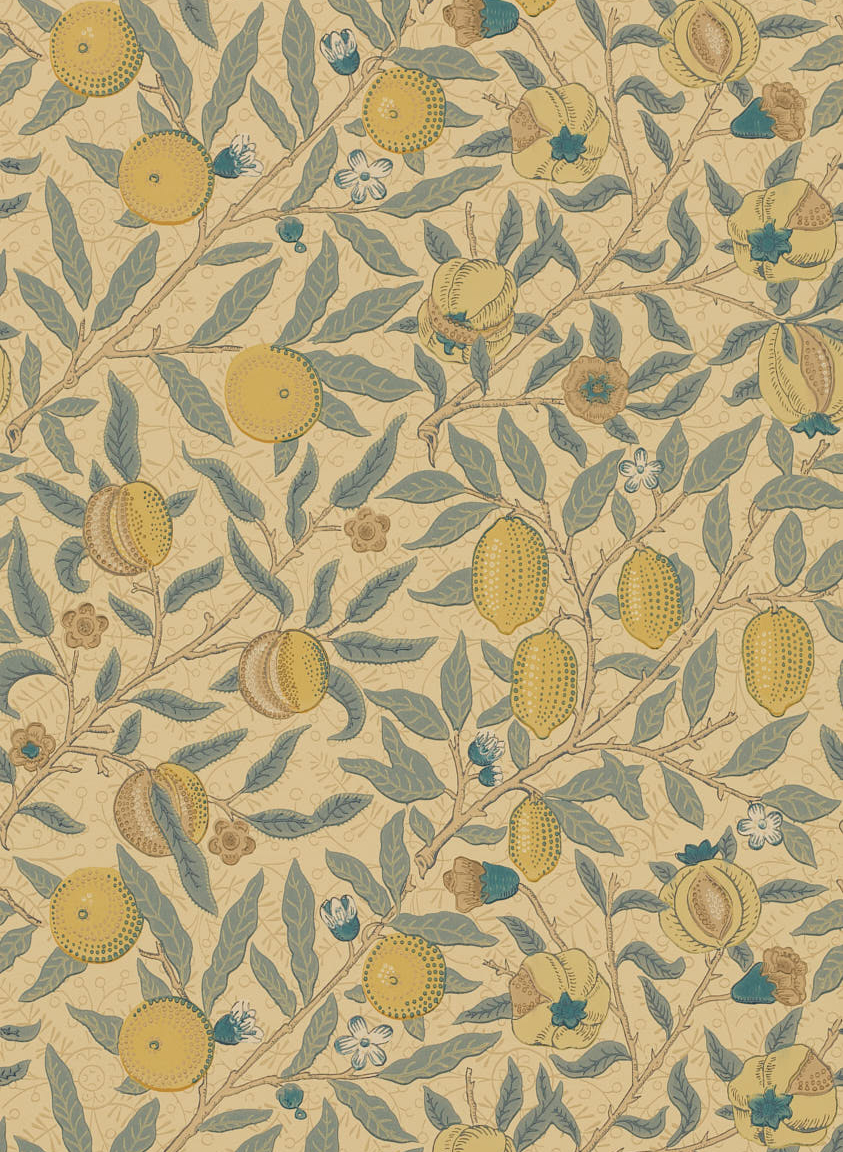 Tapete Fruit - Blue/ Gold/ Brown