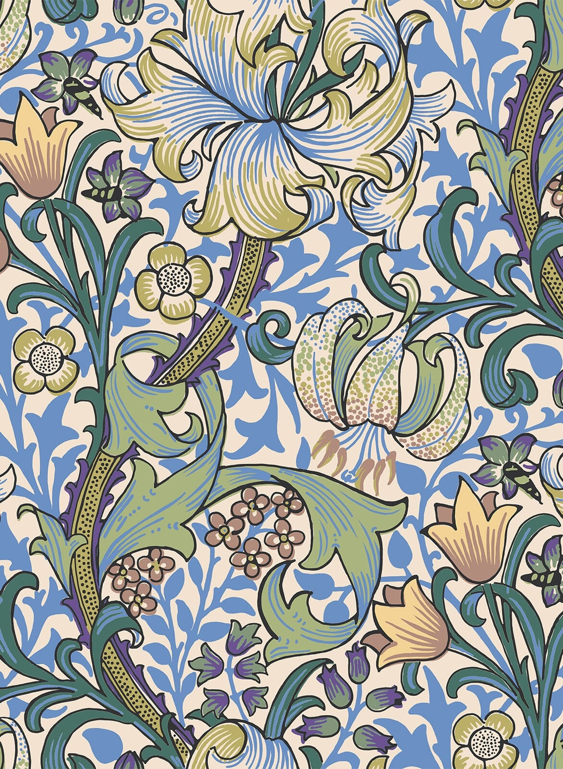 Tapete Golden Lily - Sky