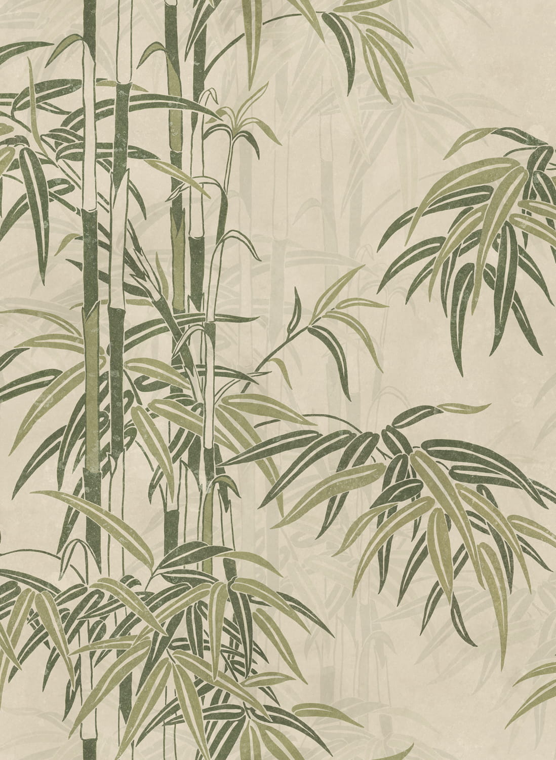 Wandbild Leon Mural - green