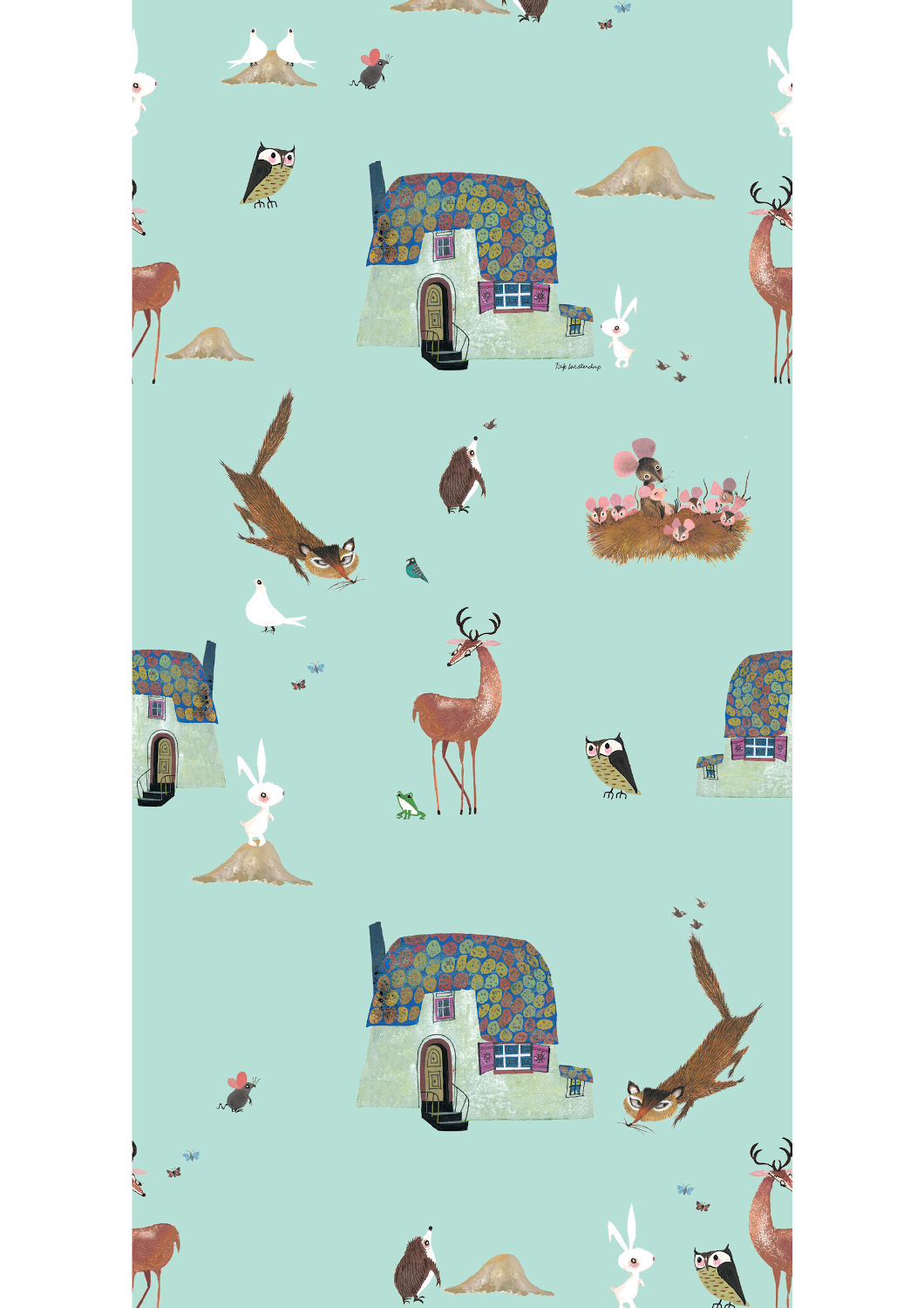 Tapete Forest Animals - Mint