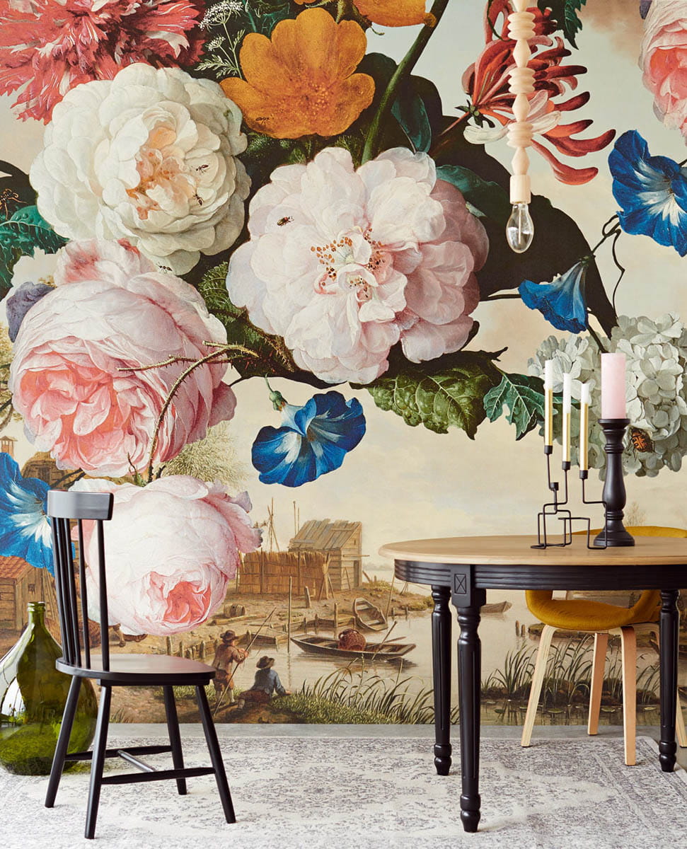 Wallpaper Dutch Masters - Mehrfarbig Ocker