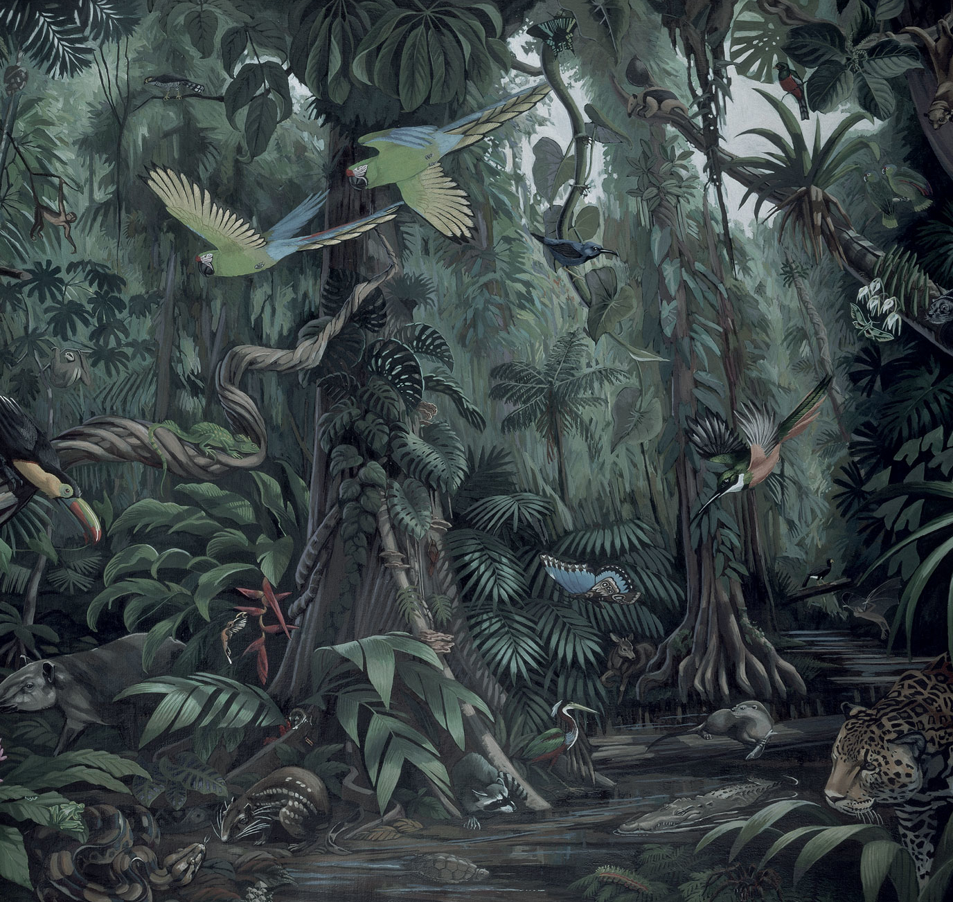 Papier peint panoramique Tropical Landscapes 1 - Multicolor - Breite 2.92m
