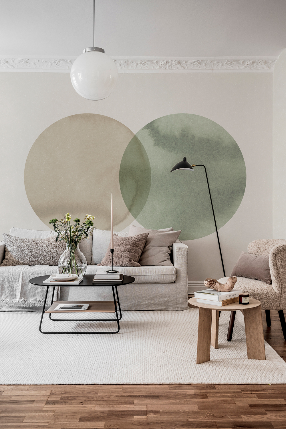 Wandbild Eclipse - Beige Green