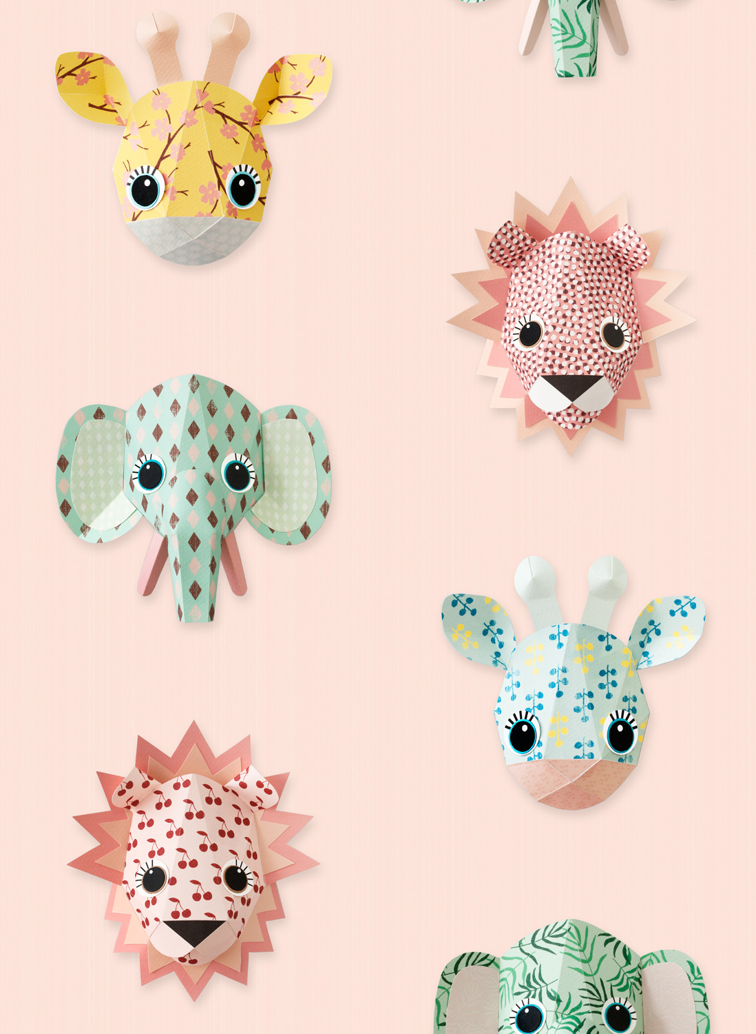 Tapete Wild Animals Pink - Wild Animals Pink