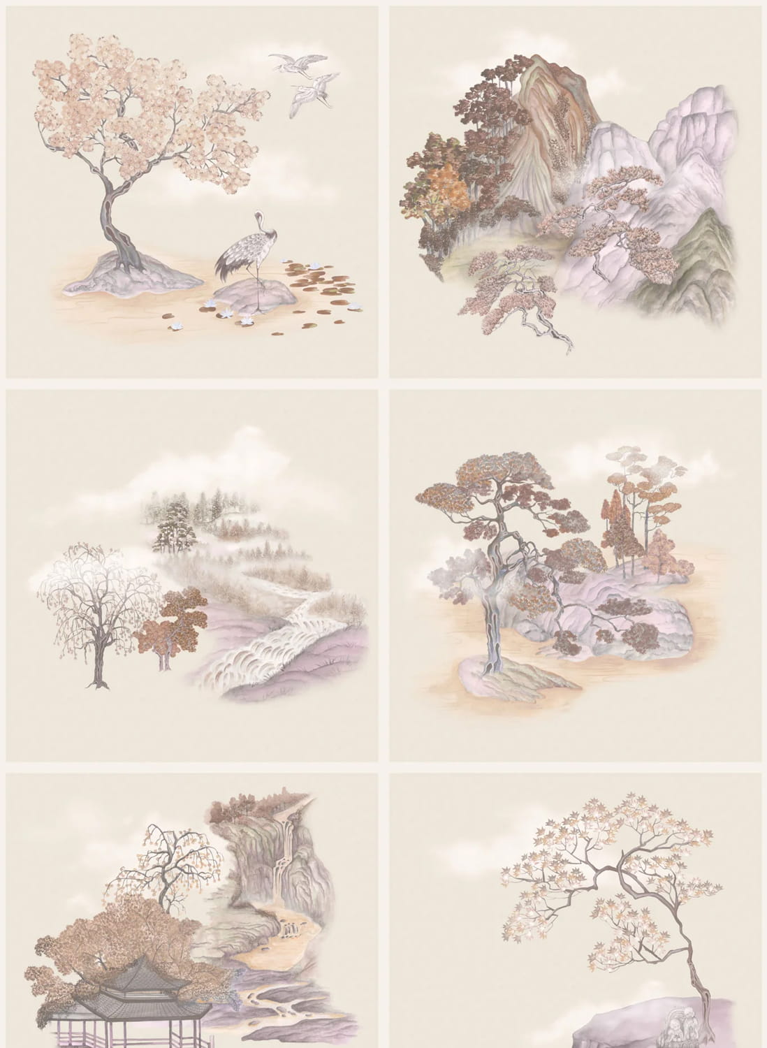 Tapete Tile Toile - Autumnal