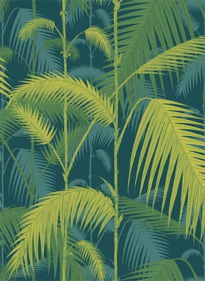 Tapete Palm Jungle - Petrol & Lime